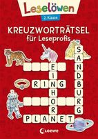 Leselöwen Kreuzworträtsel für Erstleser. 2. Klasse (Rot)