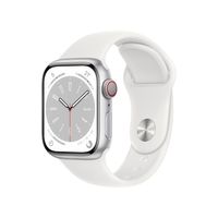 Apple Watch Series 8 41mm Silver A2773 Alu White Sport Band CEL Neu