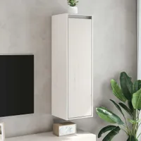 vidaXL Wandschrank Weiß 30x30x100 cm Massivholz Kiefer