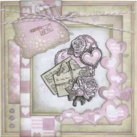 Yvonne Creations - Stanz- und Prägeschablone - Love - Corners