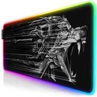 Titanwolf RGB Gaming Mauspad, Mousepad XL 800 x 300mm verbessert Präzision & Geschwindigkeit, Epsilon