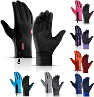 Fahrradhandschuhe Touchscreen Wasserdichte Fleece-Thermosporthandschuhe zum Wandern Skifahren