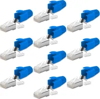 10x Netzwerk Stecker CAT7 CAT6A CAT5 RJ45 LAN Netzwerkstecker vergoldete Kontakte