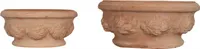 Set 2 Terracotta töpfe 30x14x30-40x40x19 cm, Topf terracotta  Italy, Blumenkübel terracotta
