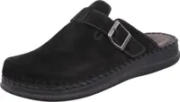 Rohde Herren Pantoffel Clog Nubuk Leder Schnalle Alassio 6794, Größe:41 EU, Farbe:Schwarz