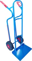 Stahlrohr Sackkarre mit "JUMBO"-Ladeschaufel 470x280 mm - EU (Räder nach Ihrer Wahl - siehe Varianten) HIER: Luftrad / PVC-Felge / Gleitlager
