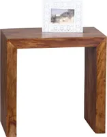 Wohnling Massivholz Bestelltisch MUMBAI 60 x 35 x 60 cm Wohnzimmertisch Sheesham