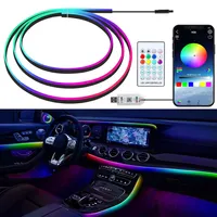 Auto LED Streifen RGB Innenraumbeleuchtung USB Lichtleiste APP-Steuerung Ambientebeleuchtung mit Fernbedienung