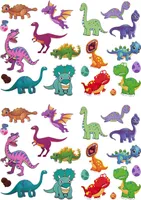 Oblique Unique Temporäre Klebetattoos Kinder Dinosaurier Tattoo Set - Dino Motive