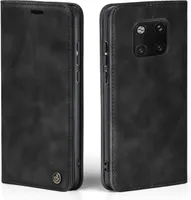 Handy Hülle für Huawei Mate 20 Pro Klapphülle Bookcase Flip Cover Handy Tasche Etui Farbe: Schwarz