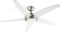 Klarstein Bolero - stropný ventilátor 2 v 1, 134 cm, 50 dB, 3 rýchlosti, biely