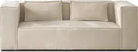 Lisa Design STELLA, 2-Sitzer Einzelsofa, aus Cord, moderner Stil , Beige