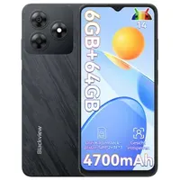 Blackview Wave8C 6,56" bez smlouvy Smartphone 6GB+64GB, Dual SIM 4G mobilní telefon, 4700mAh baterie, Fingerprint/Face ID/GPS/5G WiFi, železo