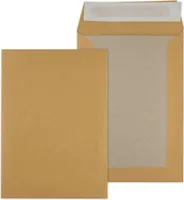 Papprückwandtaschen 250 Stück DIN C5 162x229 mm braun 103406