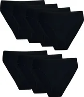 7 Damen Taillenslips Unterhosen - 36 Schwarz