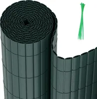 PVC Sichtschutzmatte PVC Sichtschutzzaun Grün Windschutz fur Garten Balkon und Terrasse 80x300cm