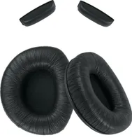 Somstyle Ohrpolster mit Kopfband Set für Sennheiser HDR160 / HDR170 / HDR180 / RS160 / RS170 / RS180 Kopfhörer - Mit Geräuschunterdrückung, Weicher Memory-Schaum, Proteinleder, Schwarz