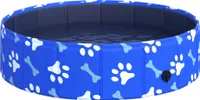 PawHut vaňa pre psov vaňa pre psov bazén skladací bazénik bazénik bazénik bazénová nádrž na vodu pre psy a mačky Ø80 x 20H cm