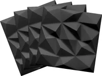 DECCART | Kasetony sufitowe 3D| Panele ścienne | Brylant czarny | 2m² | 50x50cm