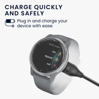kwmobile USB Kabel Charger kompatibel mit Garmin Venu 2 Plus / Fenix 7 / Fenix 5 / Forerunner 745 935 945 45 245 / Instinct Ladekabel - Smart Watch