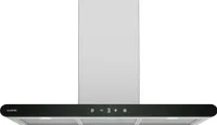Klarstein CurveVent digestor– nástenný digestor 90 cm, prietok vzduchu 700 m³/h, energetická účinnosť A+, dotykové ovládanie, LED osvetlenie, 56 dB, čierny, odsávanie vzduchu a uhlíkový filter