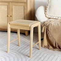 HOMLA Rattan-Hocker 37x30x42 cm