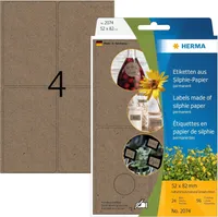 HERMA Vielzweck-Etiketten Silphie 52 x 82 mm naturbraun 96 Etiketten