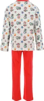 Paw Patrol Chase Marshall Kinder Jungen Schlafanzug Pyjama Langarm-Shirt + Schlaf-Hose, Farbe:Rot, Größe:110