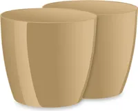 Garronda Blumentopf 2 Stück GD-0031 (Beige12, ⌀ 18, H 16cm)