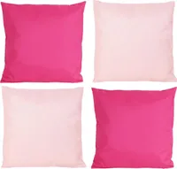 JACK 4x Outdoor Lounge Kissen 45x45cm viele Farben Dekokissen inkl. Füllung Wasserfest Sitzkissen Garten Stuhl, Farbe:2x Pink - 2x Rosa