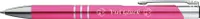 Kugelschreiber mit Gravur "Viel Glück" / aus Metall / Farbe: pink