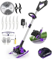 Kabelloser Rasentrimmer | 3-in-1 Mäher+Trimmer | 75 Min mit 4,0Ah Lithium-Akku(nicht enthalten Batterie) | Inkl. Metallklinge