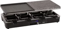 Clatronic®️ Raclette s horúcim kameňom a obojstrannou liatinovou doskou | gril s prírodným grilovacím kameňom | pre 8 osôb | s nastaviteľným termostatom | RG 3518