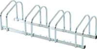 HOMCOM Stojan na bicykel Stojan na bicykel Viacnásobný stojan Stojan na bicykel, oceľový až na 4 bicykle, strieborný, 110 x 33 x 27 cm