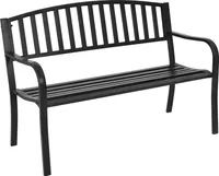 Aga Gartenbank Metall, 2-Sitzer Sitzbank, Parkbank bis 240kg belastbar, Terrassenbank für Garten, Balkon und Terrasse MR2006 127x60x87cm