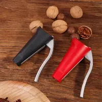 Nussknacker, Edelstahl Nussknacker Walnüsse, Nussknacker, Walnussknacker aus Metall, Haselnussknacker, schwarz,