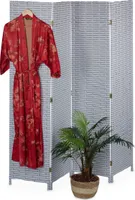 relaxdays 4-teiliger Paravent 170 cm