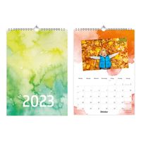 Fotokalender Bastelkalender Watercolor mit Feiertagen 2023
