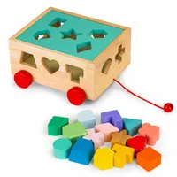 Hölzerner Sortierwagen mit Würfeln - Lernwürfel für Kinder