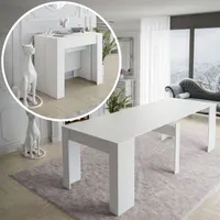 Rozkládací stůl Console FUERRO 237 cm Jídelní stůl až pro 10 osob Rozkládací stůl Console, bílý