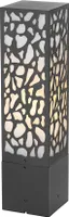 QAZQA - Modern Moderner Außenpoller schwarz 40 cm IP44 - Nicole I Außenbeleuchtung - Aluminium Länglich - LED geeignet E27