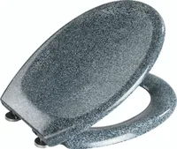 WENKO Premium WC SITZ OTTANA Klo Brillen Toiletten Deckel Absenkautomatik Granit