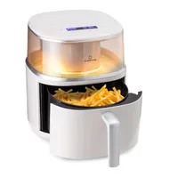 Klarstein teplovzdušná fritéza, XL fritéza na fritovanie, fritéza s funkciou pary, voľbou teploty a 16 programami, fritéza na fritovanie horúcim vzduchom, teplovzdušná fritéza bez oleja 1500 W, 7,5 l