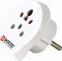 Reiseadapter DK-Indien-Israel auf EU - Skross Single Travel Adapter 1.500217