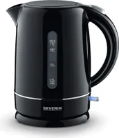 Wasserkocher schwarz SEVERIN WK 4322 1,7 L 1-Hand-Bedienung WK 4322 aus Kunststoff, schwarz Wasserkocher  Wasserkocher Schwarz