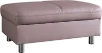 Hocker Polsterhocker SARAH aus Kunstleder Beige 110x45x72 cm