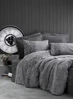 L'Essentiel Linge de Maison, Sooty - Grey, pościel, szary, bawełna, 260 x 220 cm
