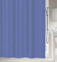 Spirella Anti-Schimmel Duschvorhang - Anti-Bakteriell, waschbar, wasserdicht - Polyester, "Atlas" 180x200 cm blau