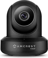 Amcrest 1080P WiFi-Überwachungskamera 2MP (1920TVL) Funk-IP-Kamera mit Schwenk, Zwei-Wege-Gespräch IP2M-841B (schwarz)