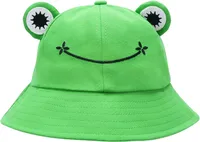 Cute Faltbarer Frog Fischerhut, Draussen Baumwolle Bucket Hat Sonnenhut, Atmungsaktiv und Bequem Uni Strandhut Sommerhut